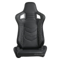 Verstellbare Sport-Carbon-Autositze aus schwarzem PVC-Leder